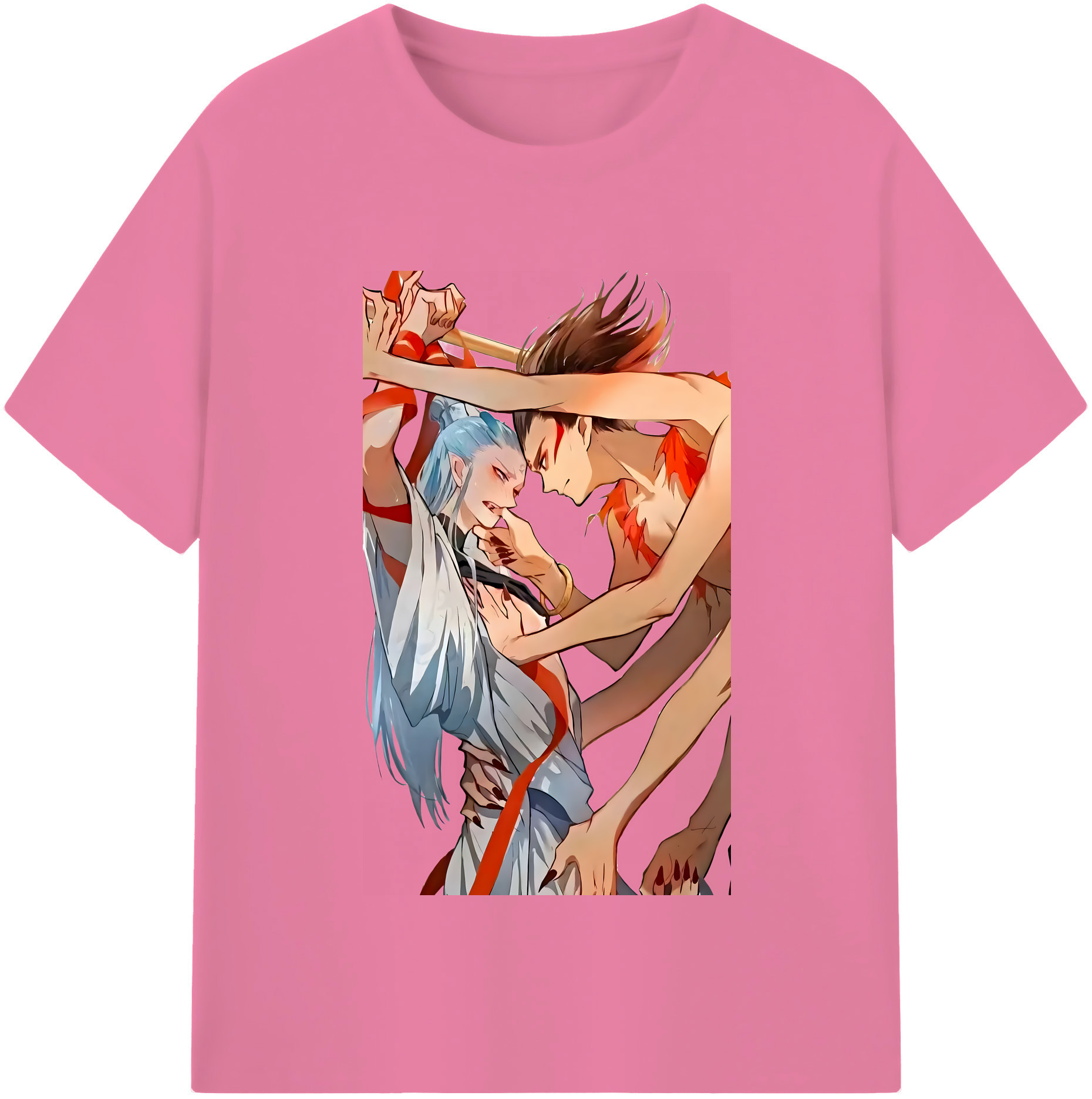 （画像用） Ne Zha 2 ナタ 魔童の大暴れ 綿100％半袖Tシャツ（フロントプリント）